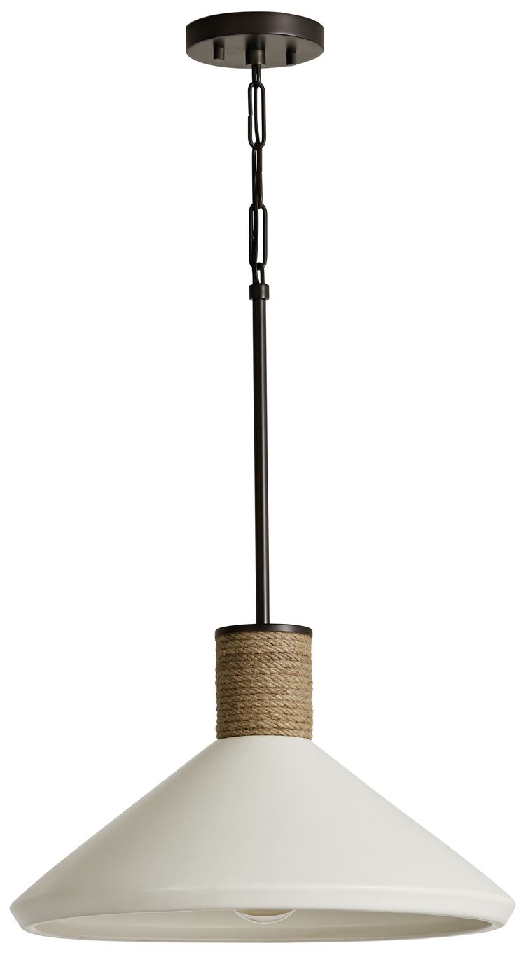 Image 2 Capital Lighting Destin 1 Light Pendant 18" Dark Pewter