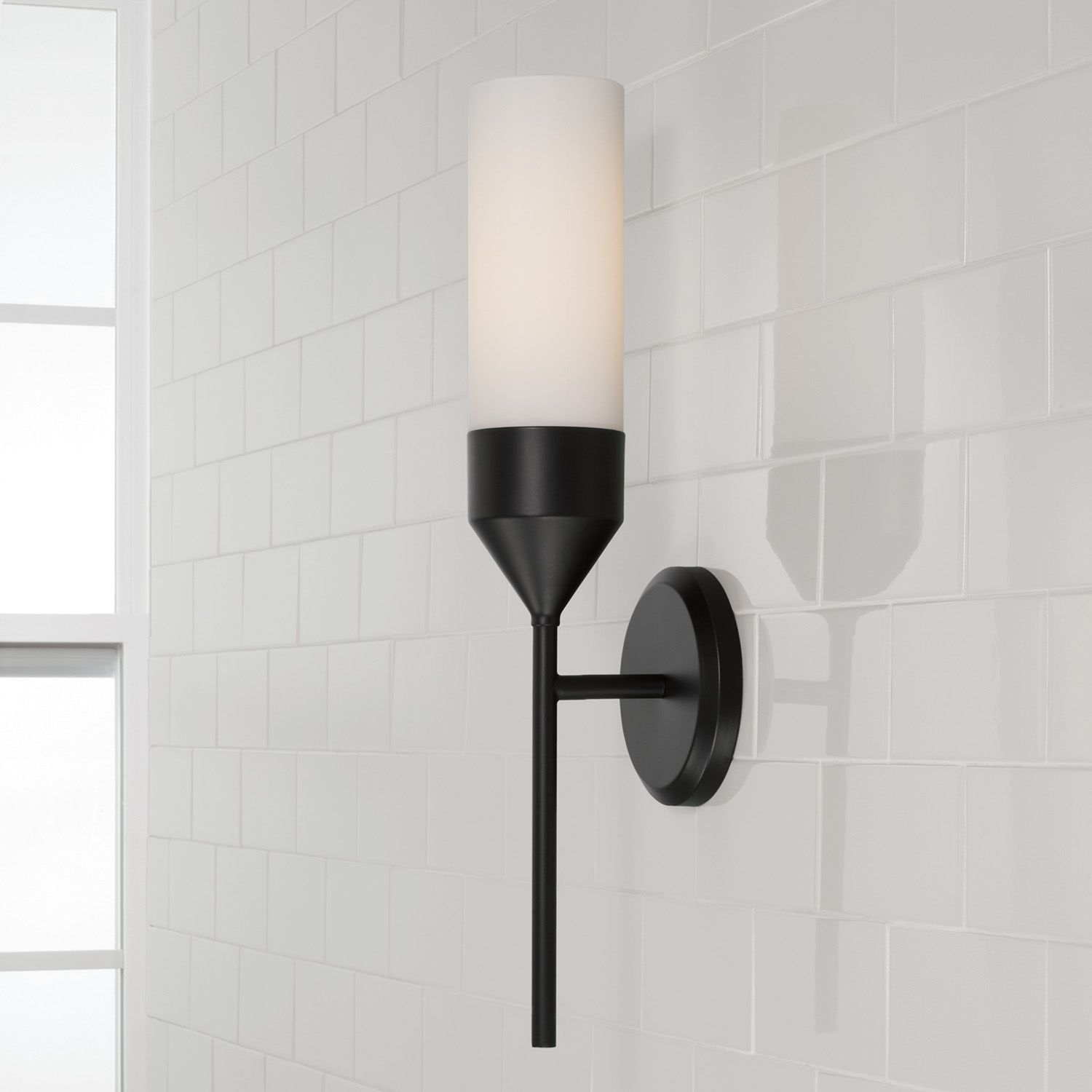 Image 3 Capital Lighting Devon 1 Light Sconce 5" Matte Black more views