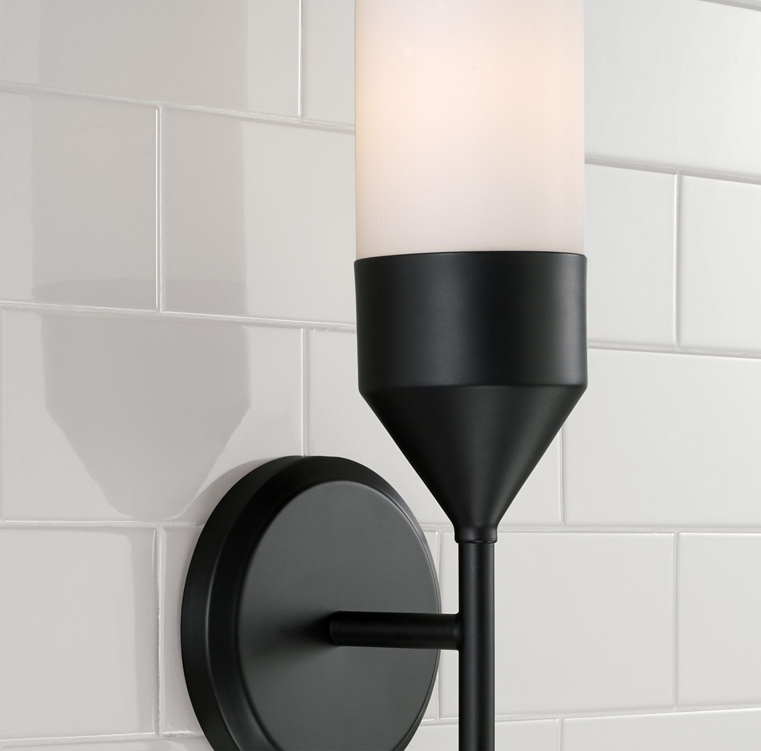 Image 4 Capital Lighting Devon 1 Light Sconce 5" Matte Black more views