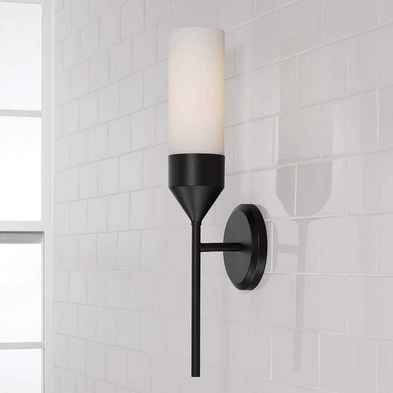 Image 1 Capital Lighting Devon 1 Light Sconce Matte Black