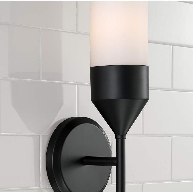 Image 3 Capital Lighting Devon 1 Light Sconce Matte Black more views