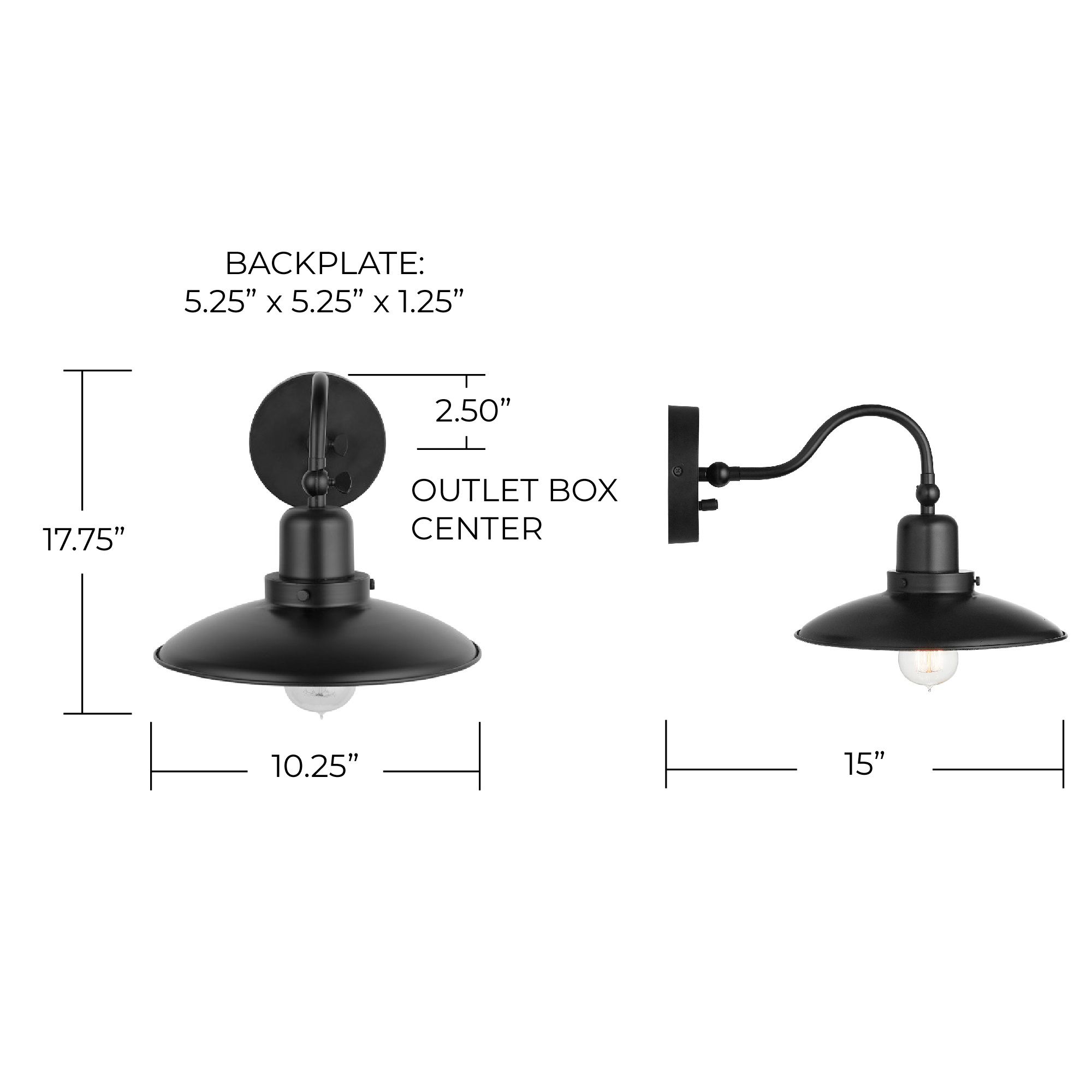 Capital Lighting Dewitt 1 Light Sconce 10.25" Matte Black