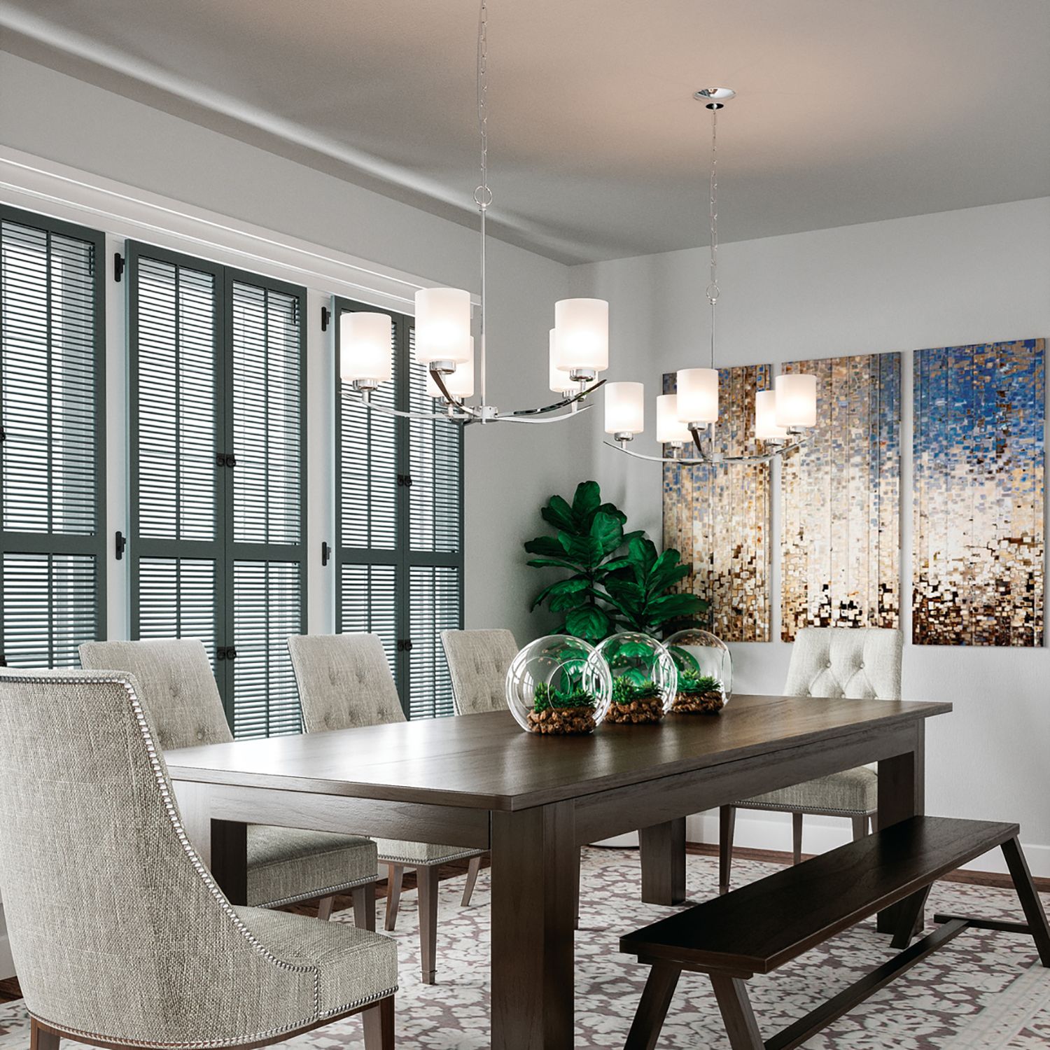 Thumbnail3 of Capital Lighting Dixon 23" Wide 5-Light Brushed Nickel Chandelier more views