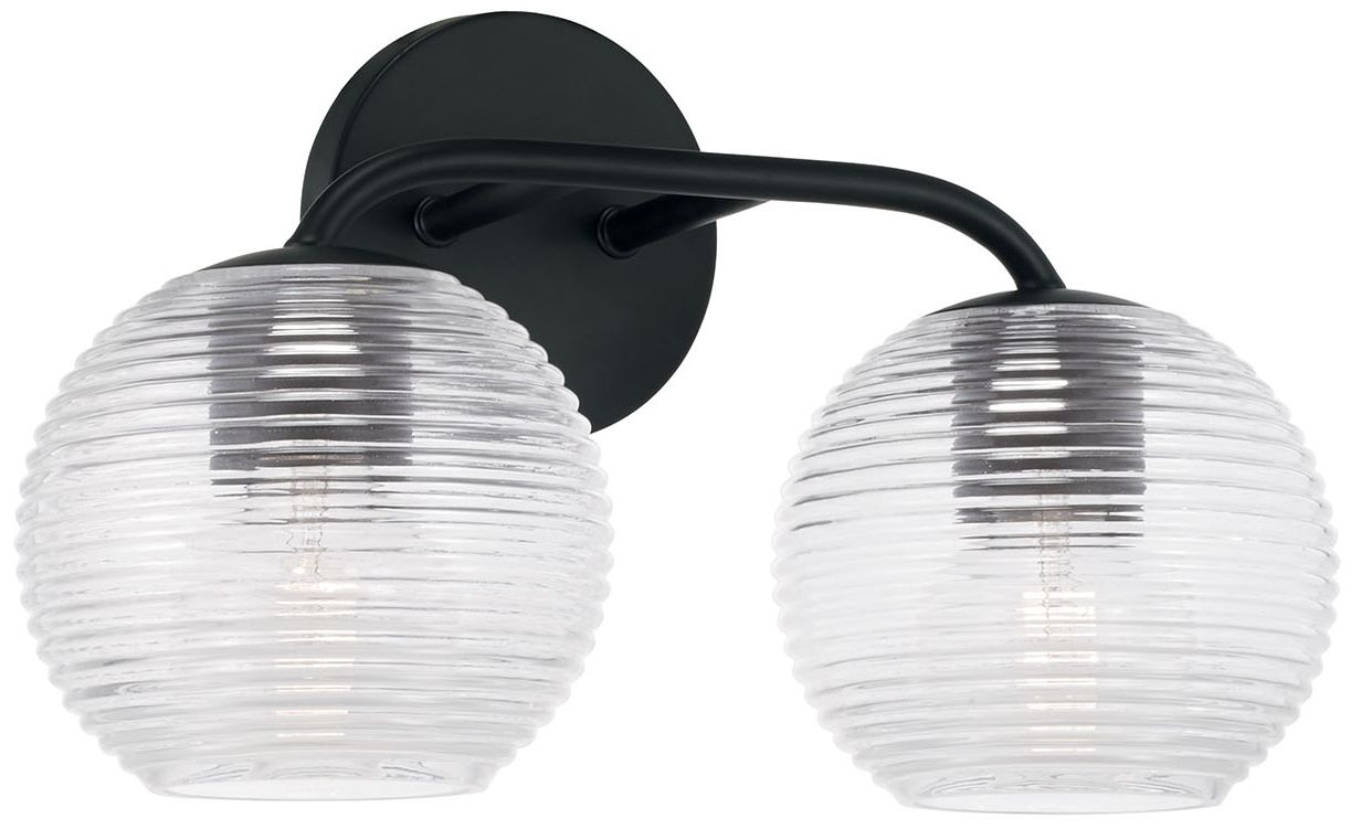 Capital Lighting Dolan 2 Light Vanity 15.5" Matte Black