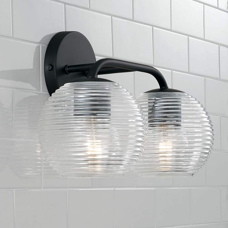 Image 3 Capital Lighting Dolan 2 Light Vanity Matte Black more views