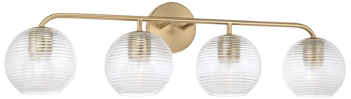 Capital Lighting Dolan 4 Light Vanity 33.5" Matte Brass