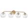 Capital Lighting Dolan 4 Light Vanity Matte Brass