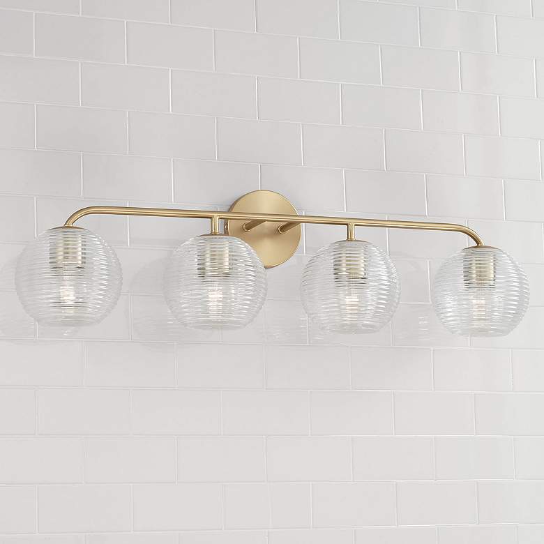 Image 1 Capital Lighting Dolan 4 Light Vanity Matte Brass
