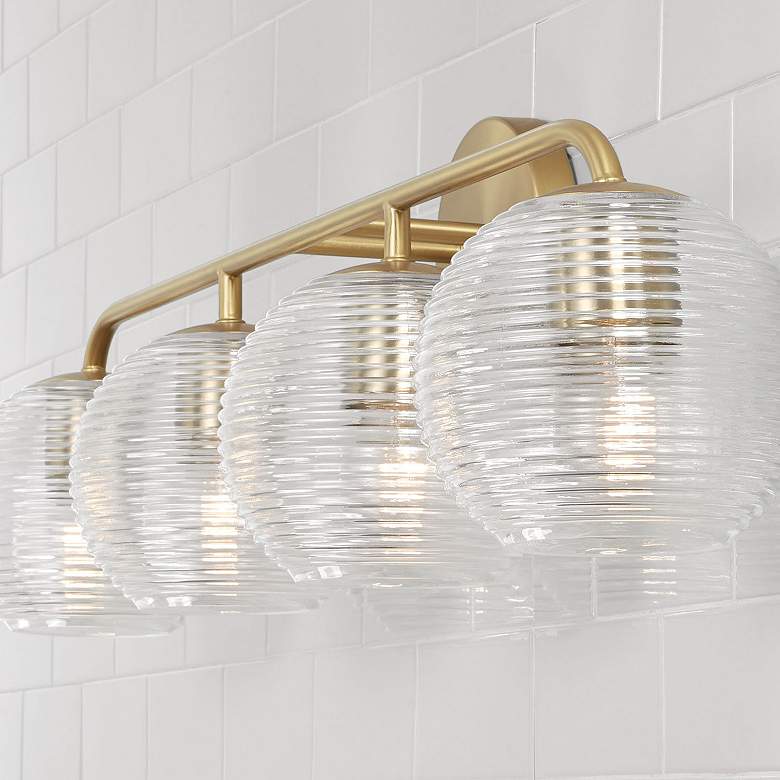 Image 3 Capital Lighting Dolan 4 Light Vanity Matte Brass more views