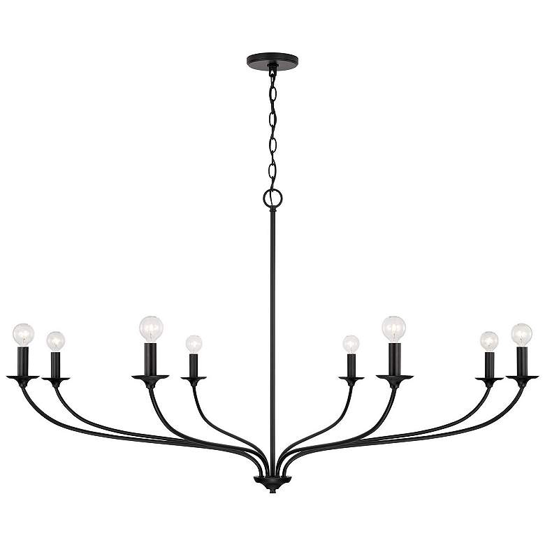 Image 2 Capital Lighting Dolan 52" Wide Matte Black 8-Light Chandelier