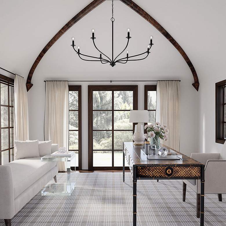 Image 5 Capital Lighting Dolan 52" Wide Matte Black 8-Light Chandelier more views