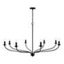 5_Capital Lighting Dolan 52" Wide Matte Black 8-Light Chandelier more views