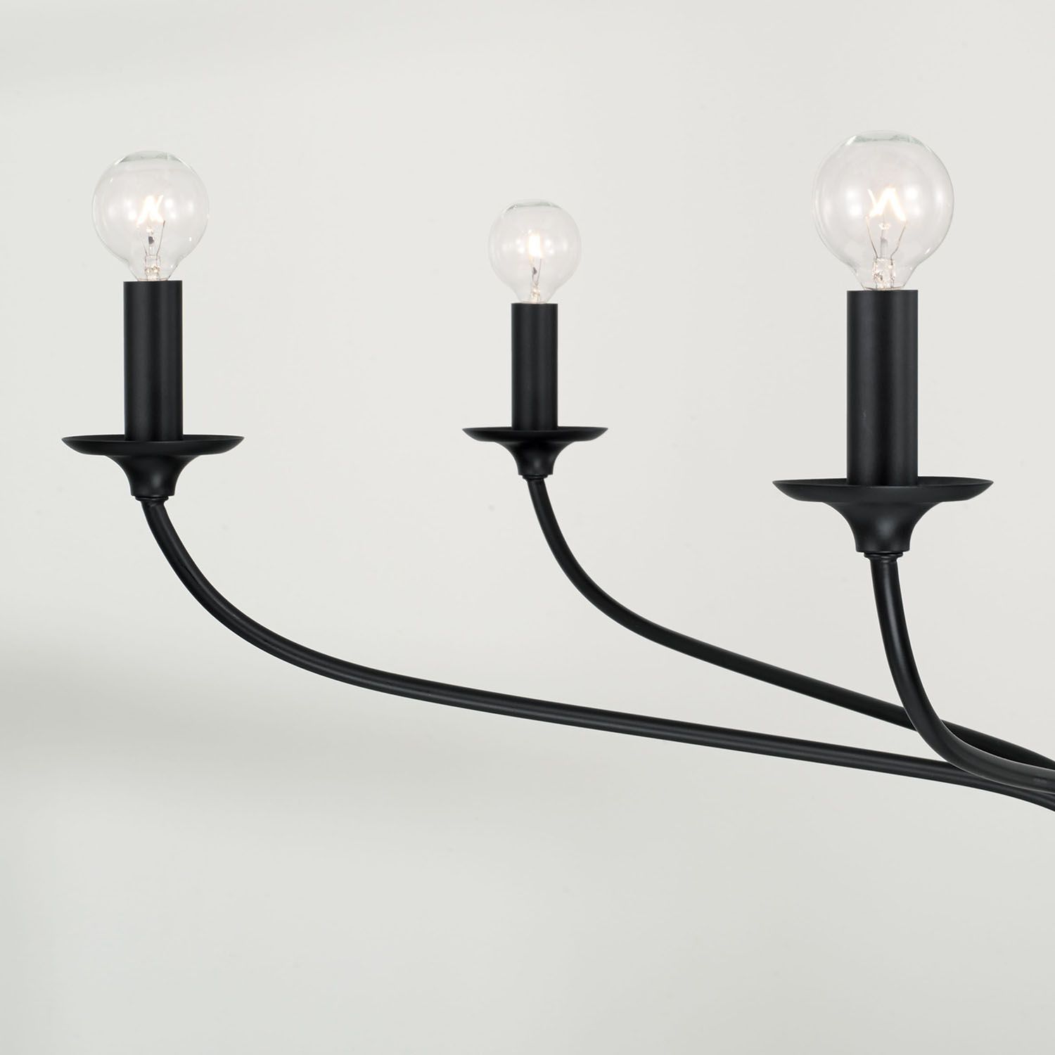 Image 3 Capital Lighting Dolan 6 Light Chandelier 39.75" Matte Black more views