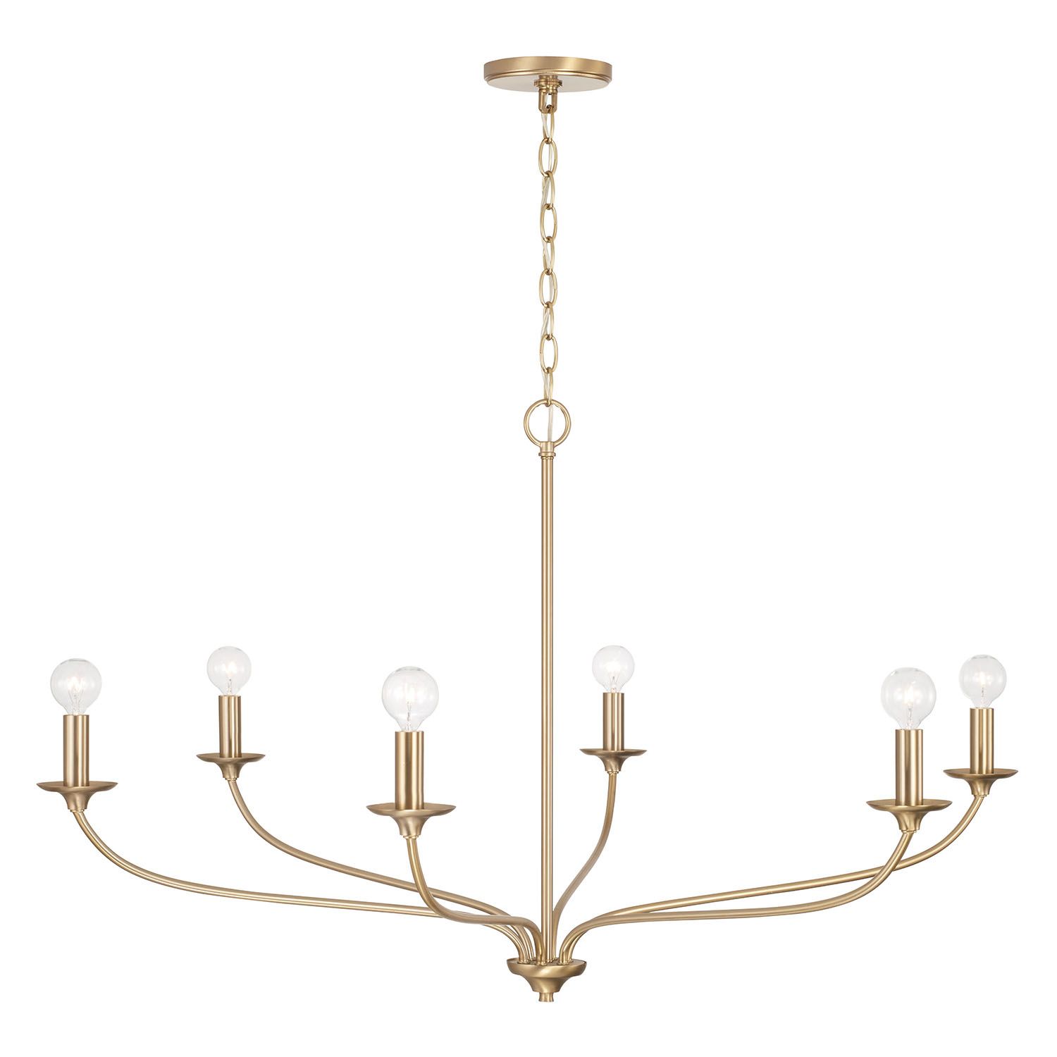 Image 4 Capital Lighting Dolan 6 Light Chandelier 39.75" Matte Brass more views