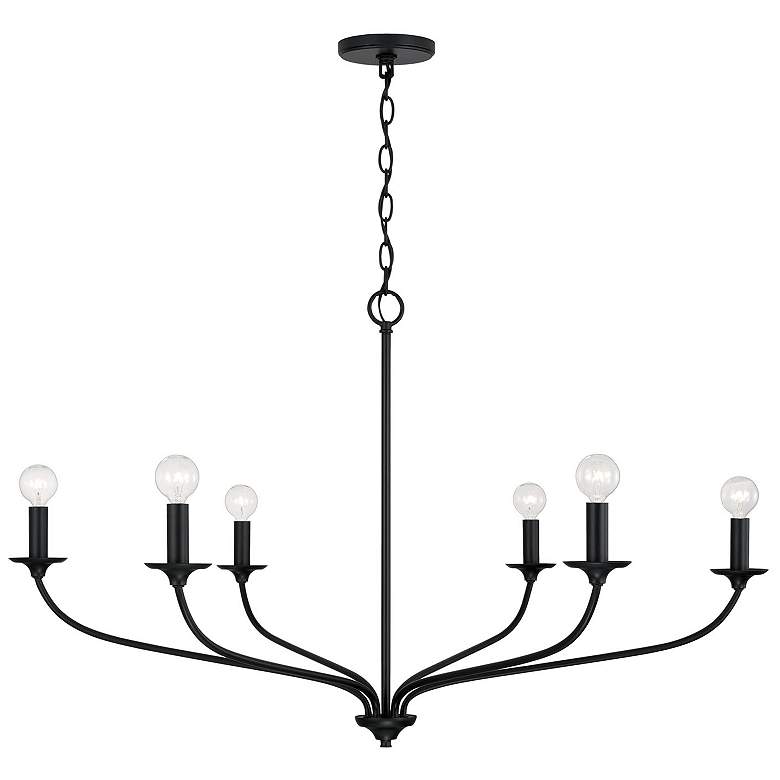 Image 2 Capital Lighting Dolan 6 Light Chandelier Matte Black