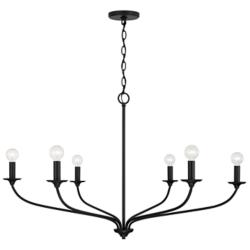 Capital Lighting Dolan 6 Light Chandelier Matte Black