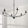 1_Capital Lighting Dolan 6 Light Chandelier Matte Black