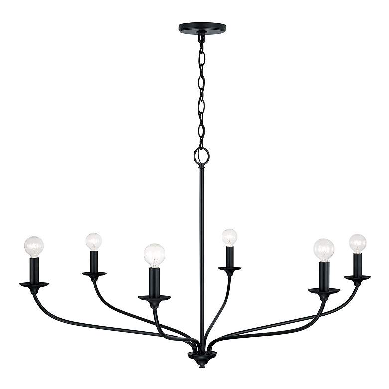 Image 4 Capital Lighting Dolan 6 Light Chandelier Matte Black more views