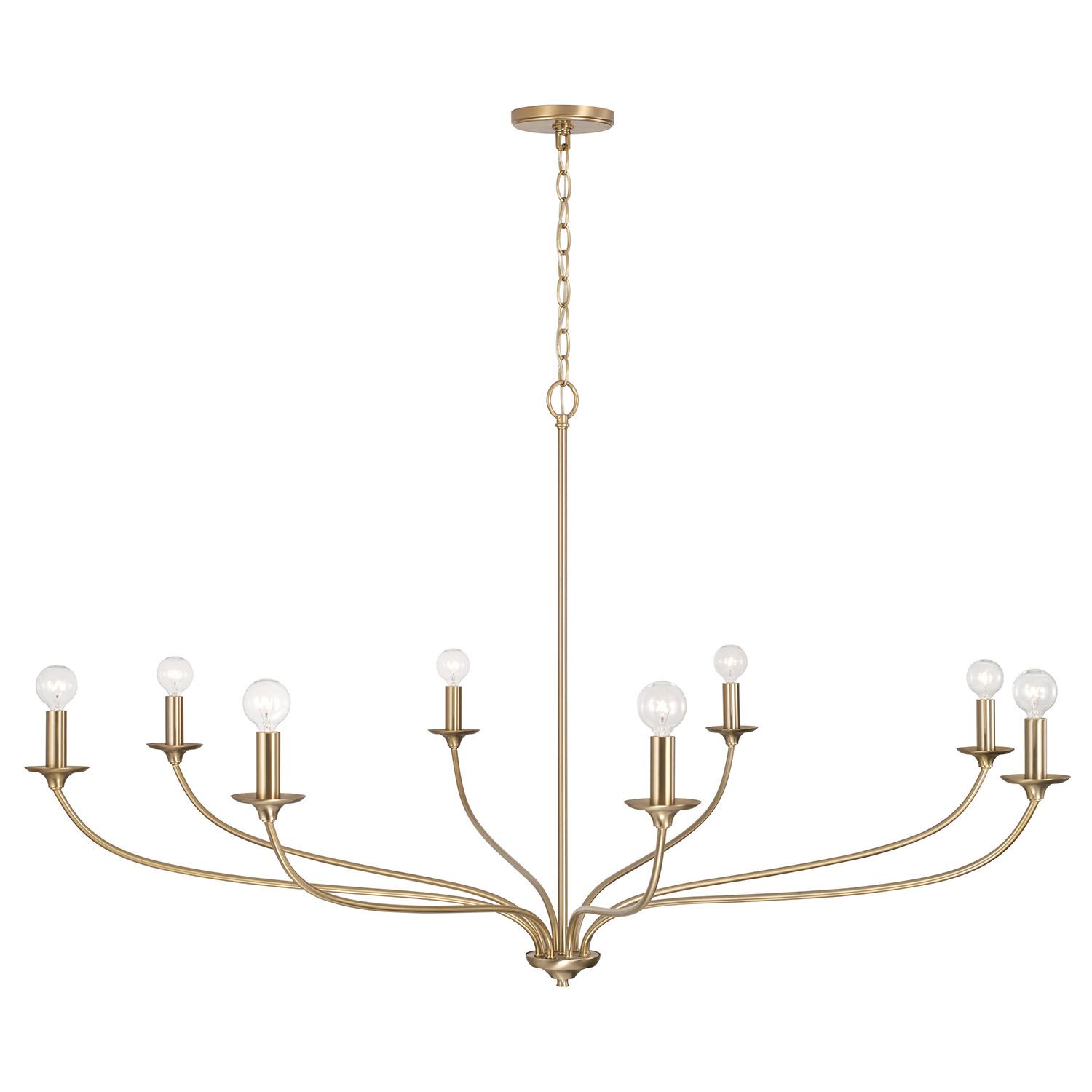 Image 4 Capital Lighting Dolan 8 Light Chandelier 52" Matte Brass more views
