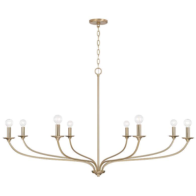 Image 2 Capital Lighting Dolan 8 Light Chandelier Matte Brass
