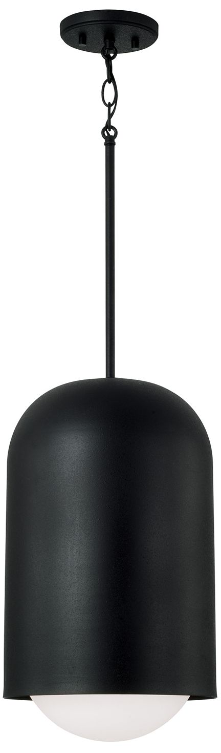 Capital Lighting Dolby 1 Light Pendant 10.25" Black Iron