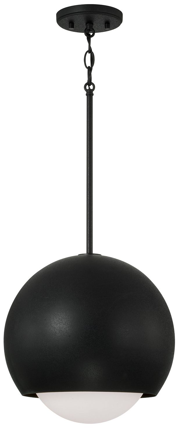 Capital Lighting Dolby 1 Light Pendant 12.5" Black Iron