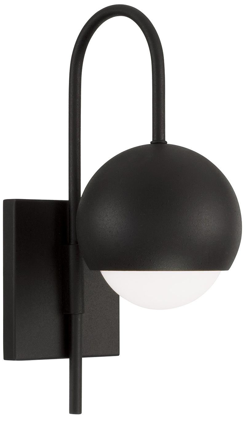 Image 2 Capital Lighting Dolby 1 Light Sconce 6" Black Iron