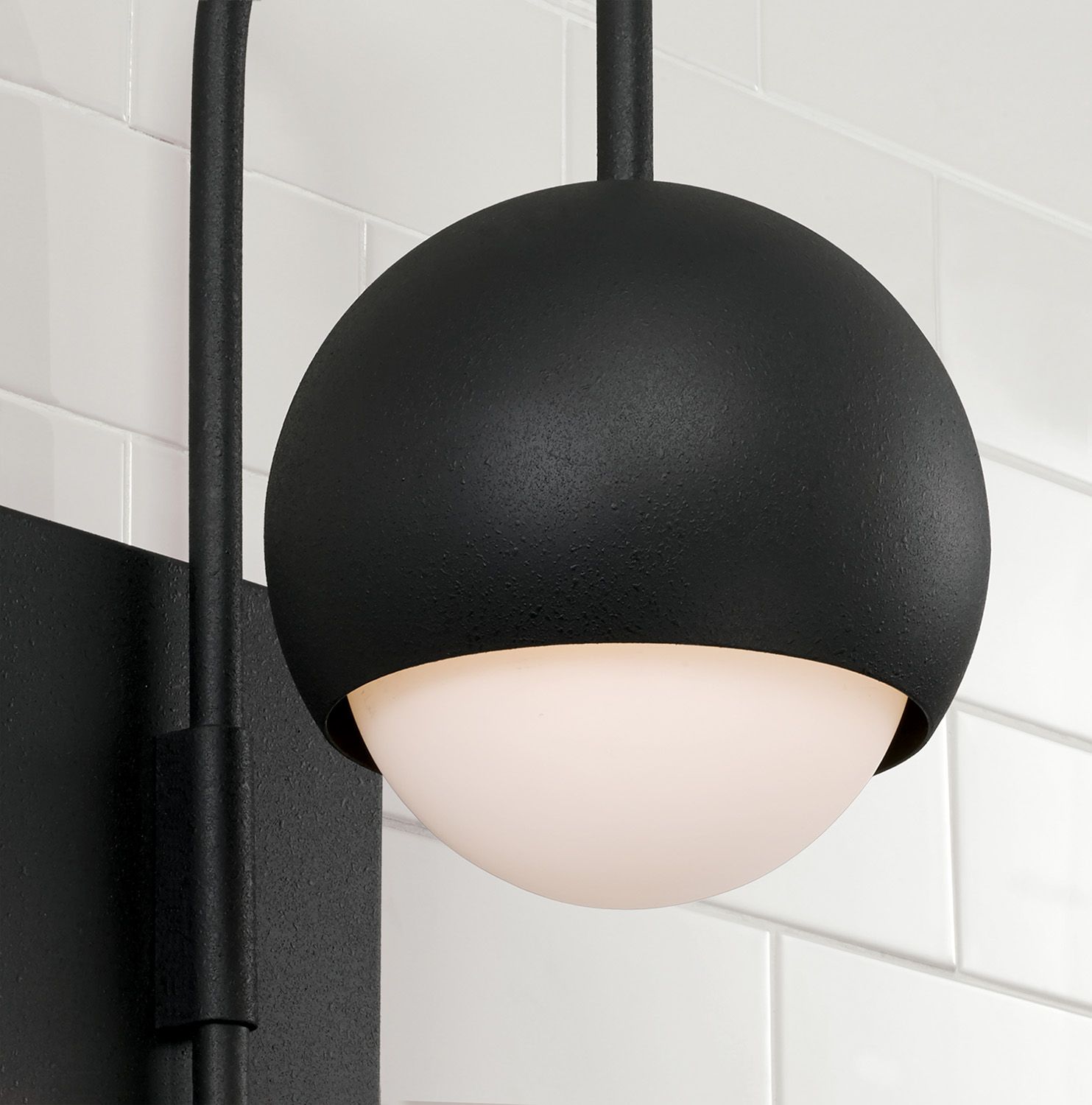 Image 3 Capital Lighting Dolby 1 Light Sconce 6" Black Iron more views