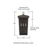 2_Capital Lighting Donnelly 3 Light Outdoor Wall-Lantern Oiled Bronze more views