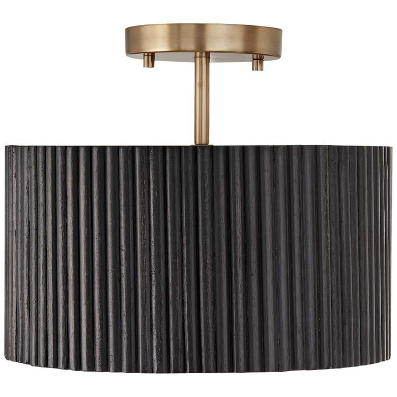 Image 2 Capital Lighting Donovan 12 1/2" Brass and Matte Black Ceiling Light