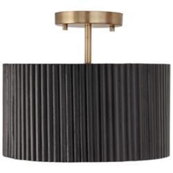 Capital Lighting Donovan 12 1/2" Brass and Matte Black Ceiling Light