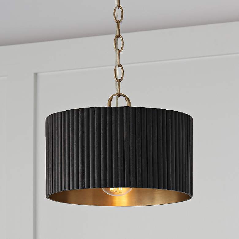 Image 6 Capital Lighting Donovan 12 1/2" Brass and Matte Black Ceiling Light more views