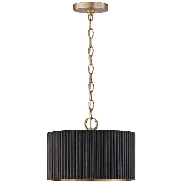 Image 7 Capital Lighting Donovan 12 1/2" Brass and Matte Black Ceiling Light more views