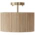 Capital Lighting Donovan 12 1/2" Brass Mango Wood Ceiling Light