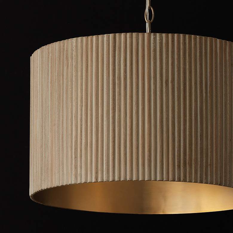 Image 6 Capital Lighting Donovan 19 3/4" Wide White-Washed Brass Drum Pendant more views