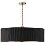 1_Capital Lighting Donovan 30 3/4" Black Mango Wood Drum Chandelier