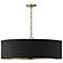 Capital Lighting Donovan 30 3/4" Black Mango Wood Drum Chandelier