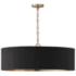Capital Lighting Donovan 30 3/4" Black Mango Wood Drum Chandelier