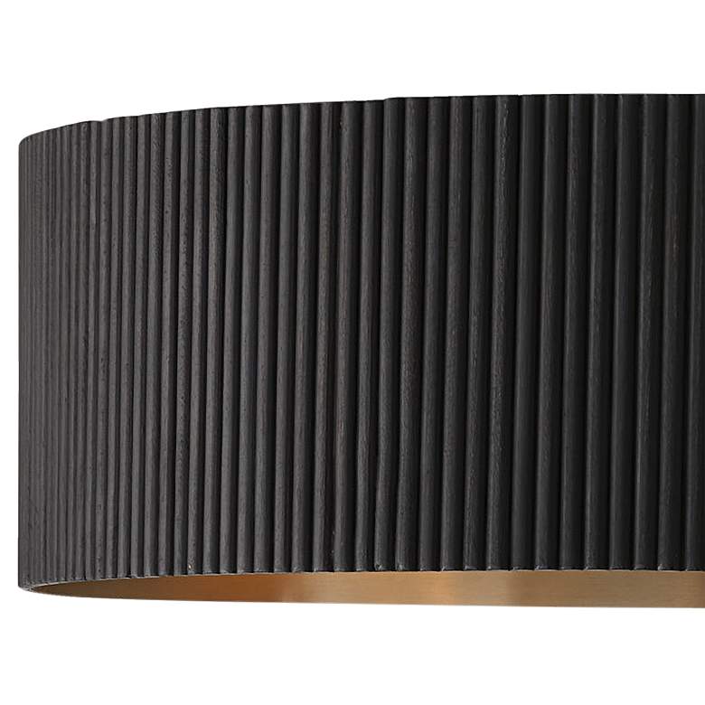 Image 2 Capital Lighting Donovan 30 3/4" Black Mango Wood Drum Chandelier more views