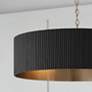 3_Capital Lighting Donovan 30 3/4" Black Mango Wood Drum Chandelier more views