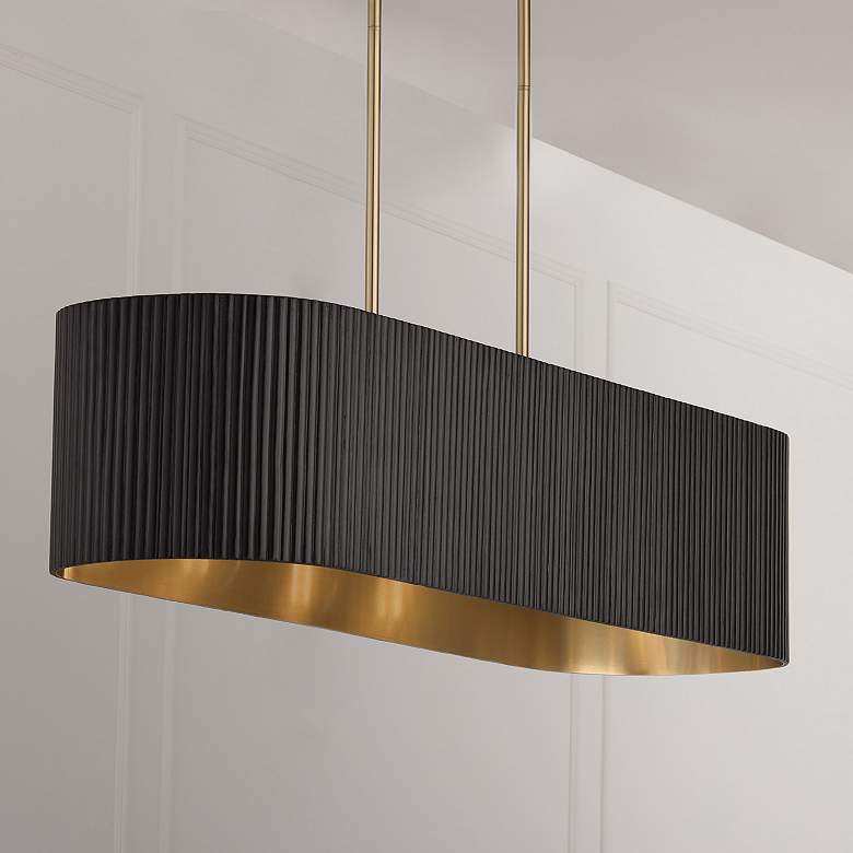Image 1 Capital Lighting Donovan 5 Light Chandelier 44.25" Black Stain,Matte B