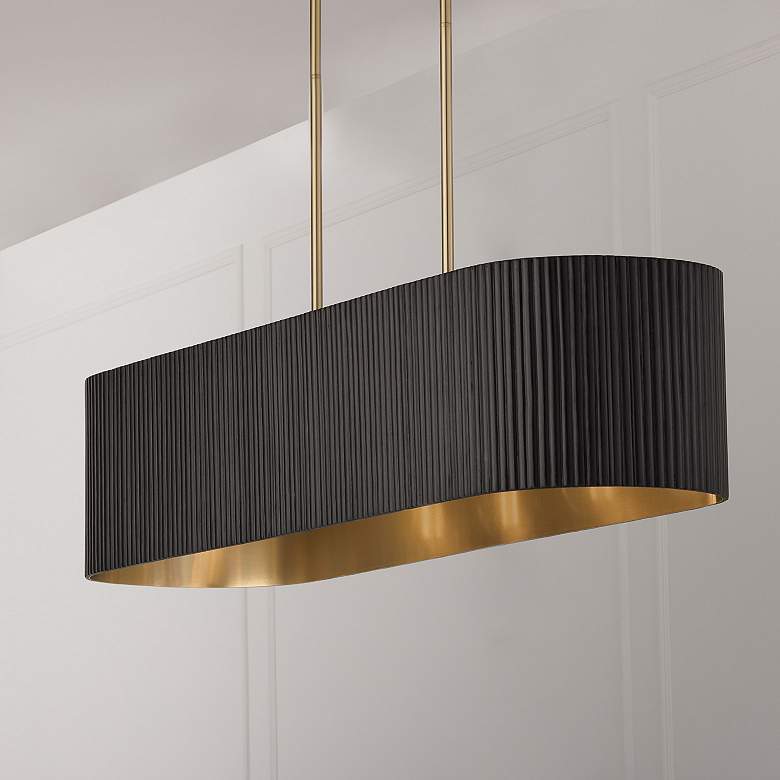 Image 3 Capital Lighting Donovan 5 Light Chandelier 44.25" Black Stain,Matte B more views