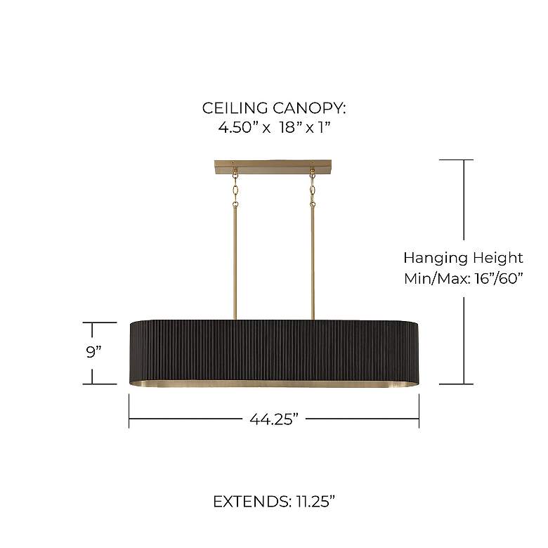 Image 5 Capital Lighting Donovan 5 Light Chandelier 44.25" Black Stain,Matte B more views