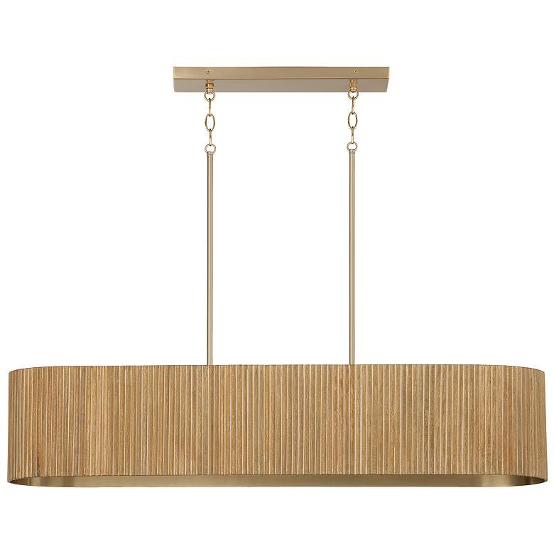 Image 1 Capital Lighting Donovan 5 Light Chandelier 44.25" White Wash, Matte B