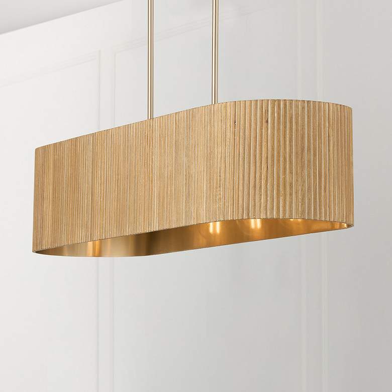 Image 1 Capital Lighting Donovan 5 Light Chandelier 44.25" White Wash, Matte B