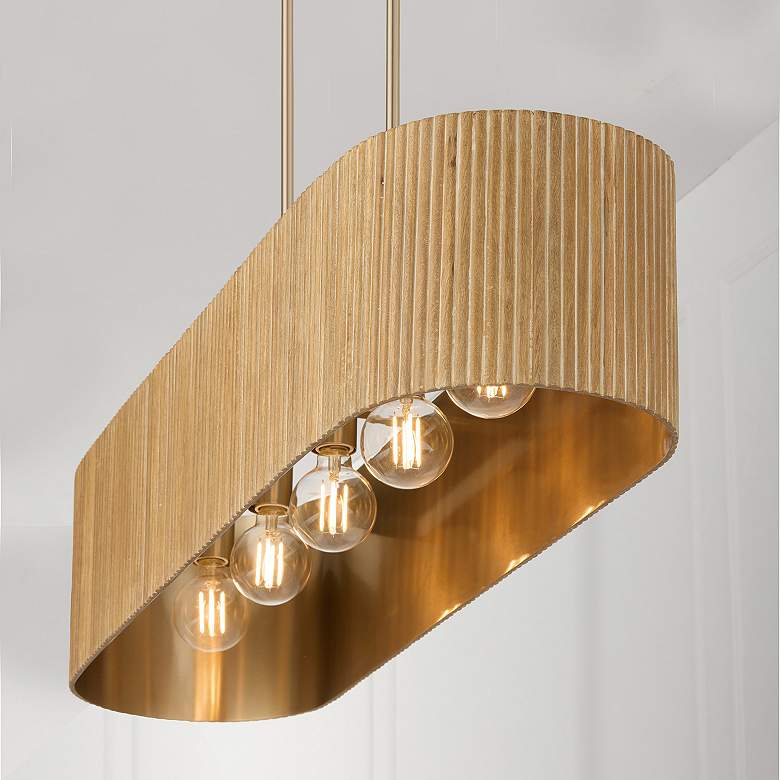 Image 3 Capital Lighting Donovan 5 Light Chandelier 44.25" White Wash, Matte B more views