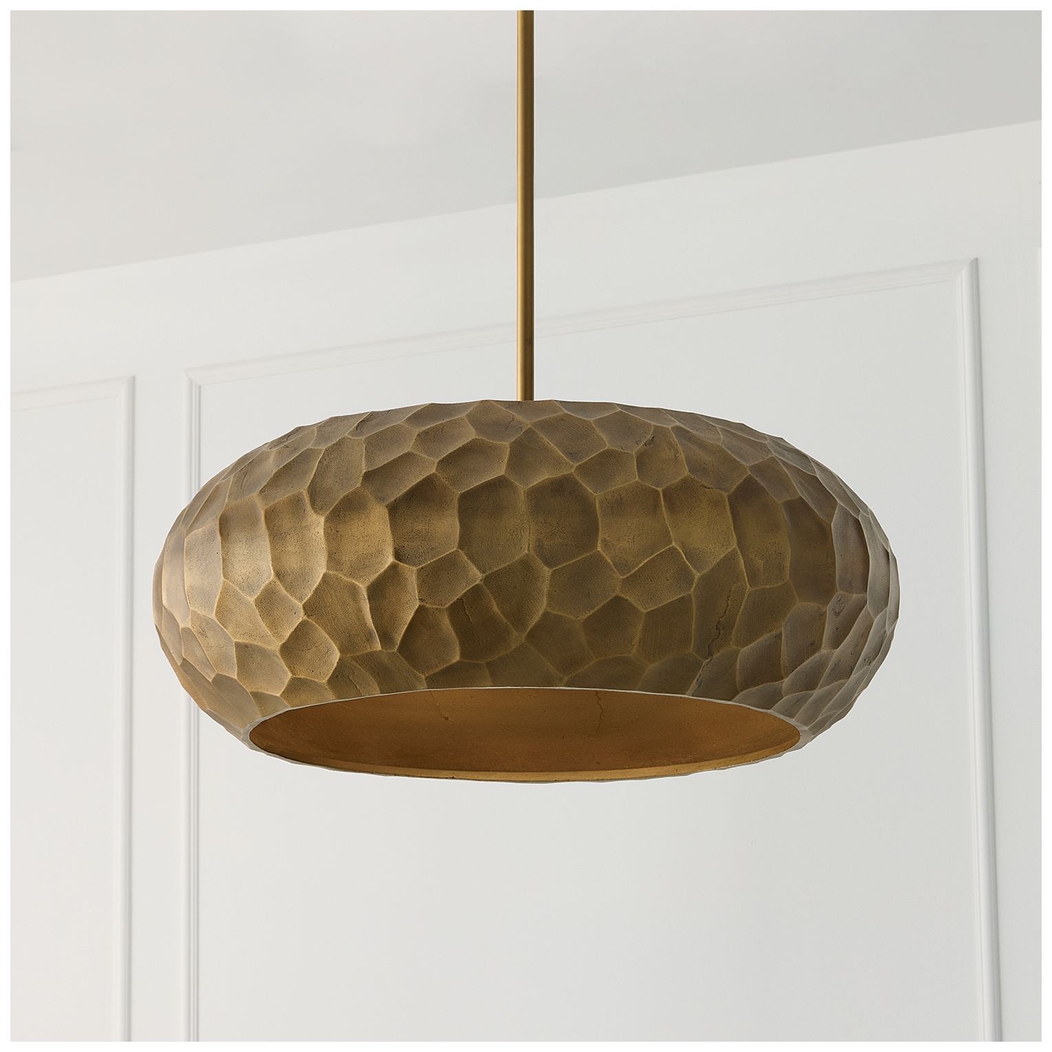 Thumbnail3 of Capital Lighting Dorian 4 Light Pendant 26" Burnished Patinaed Brass more views