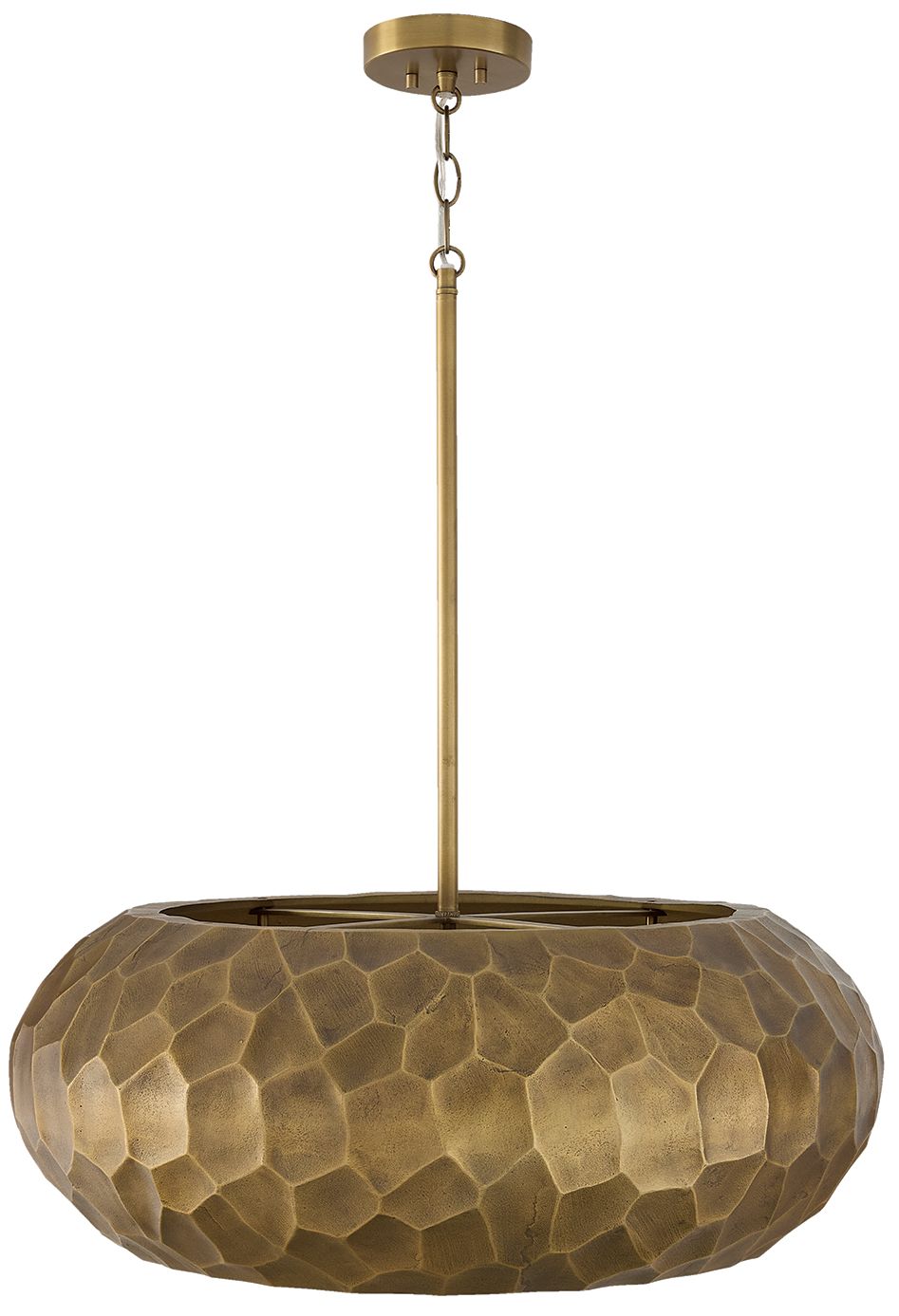 Capital Lighting Dorian 4 Light Pendant 26" Burnished Patinaed Brass