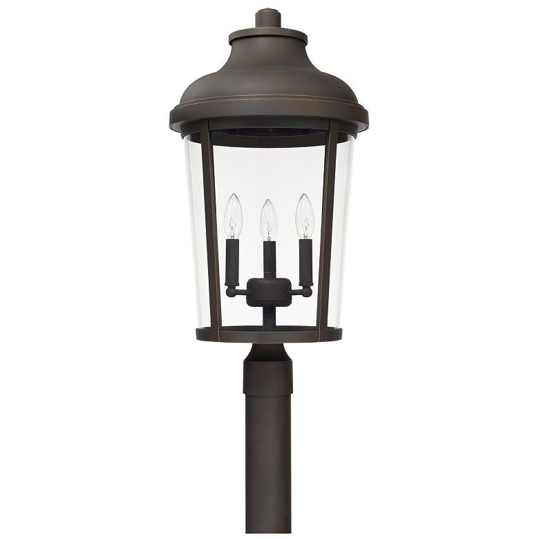 Image 1 Capital Lighting Dunbar 3 Light Outdoor Post Lantern Oiled Bronze