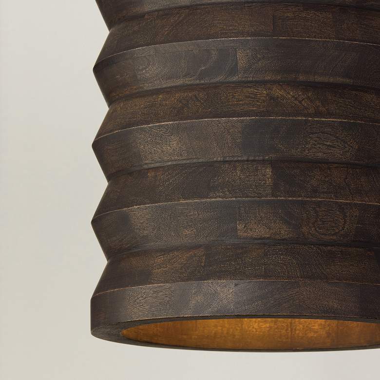 Image 3 Capital Lighting Dunn 1 Light Pendant 14" Espresso Stain and Black more views
